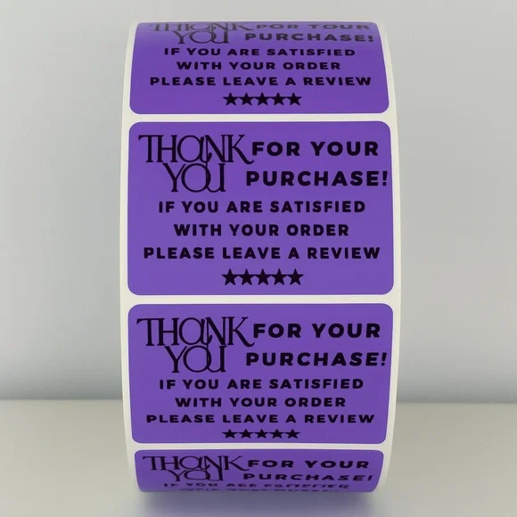 Thank You Stickers Please Leave a Review – Small Business Packaging Labels - Picture 4 of 11